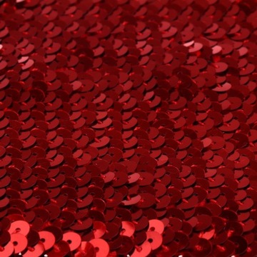 Dámska blúzka s odhalenými ramenami s flitrami, červená