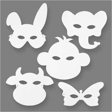 CREATIV: Maski papierowe Zwierzęta 16 szt. 95201