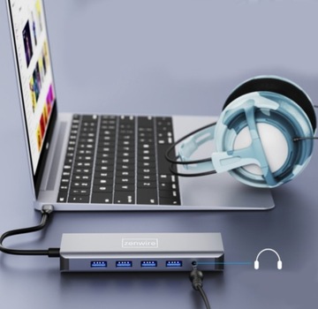 АДАПТЕР-ХАБ Док-станция 12-в-1 USB-C 2x HDMI VGA Разъем USB SD Ethernet LAN