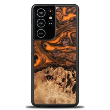Pouzdro Bewood Unikátní pro Samsung Galaxy S21 Ultra oranžové