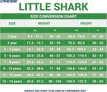 Пена Cressi Little Shark, черно-синяя, для детей 7-8 лет, 2мм