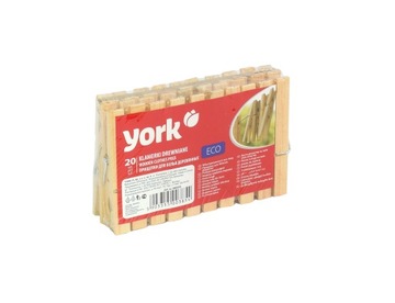 01432 YORK KLAMERKI DREWNIANE 20 SZT DO PRANIA PL