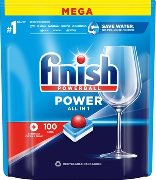 FINISH Power all in 1 tabletki do zmywarki powerball 100szt