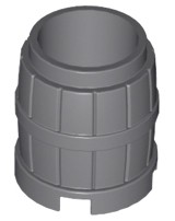 LEGO Akcesoria Pojemnik Beczka Ciemny Szary 2489