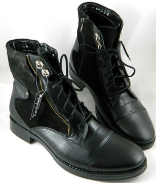 STYLOWE TRZEWIKI SZTYBLETY BOTKI SKÓRA NAT. K-2564