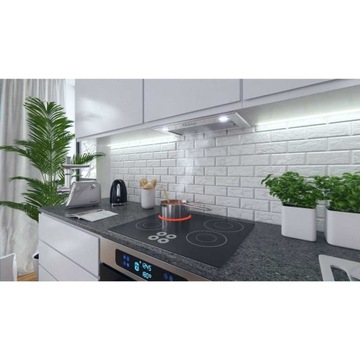 OKAP KUCHENNY PODSZAFKOWY 60 CM INOX BE-50