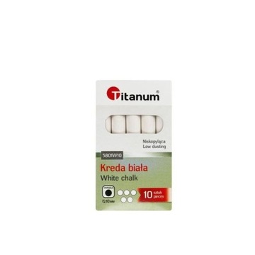 Kreda szkolna biała 10 szt. Titanum 75120