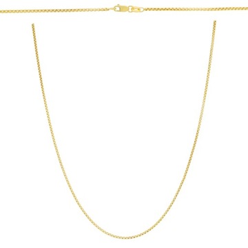 Złoty łańcuszek Kostka okrągła 45 cm pr. 585