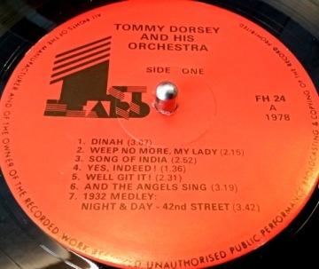 TOMMY DORSEY AND COMPANY LP 3000 COPIES /UK