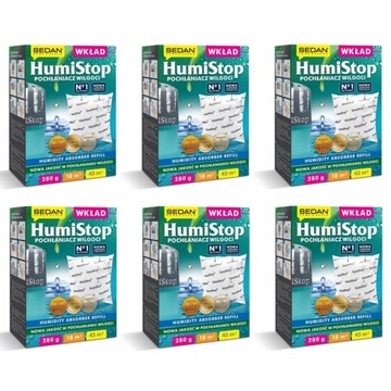 HUMISTOP WKŁAD ZAPAS DO POCHŁANIACZA WILGOCI X 6