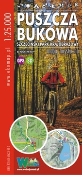 MAPA TURYSTYCZNA PUSZCZA BUKOWA 1:25000 SPK GPS 3D