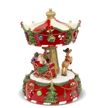 СТЕКЛЯННАЯ МУЗЫКАЛЬНАЯ ШКАТУЛКА СНЕЖНЫЙ ШАР СВЯТОГО САНТА