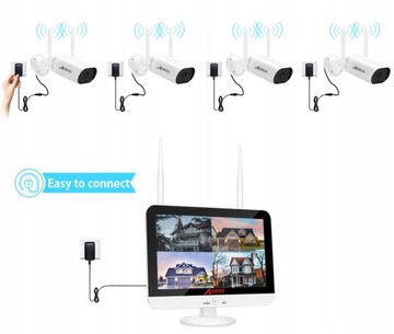 БЕСПРОВОДНЫЕ WIFI КАМЕРЫ 4 ШТ. 2MPX FULL HD