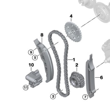 ЦЕПЬ ГРМ BMW E60 E61 X3 X5 X5 E53 E70 M57