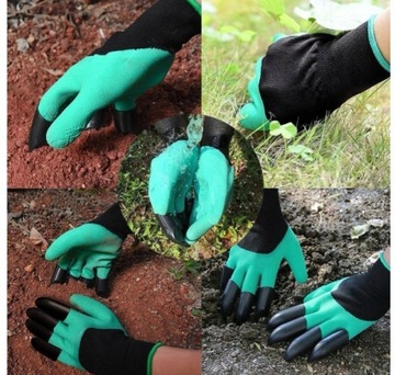 ПЕРЧАТКИ УНИВЕРСАЛЬНЫЕ САДОВЫЕ ПЕРЧАТКИ С КОГТЯМИ ГРАБЛИ