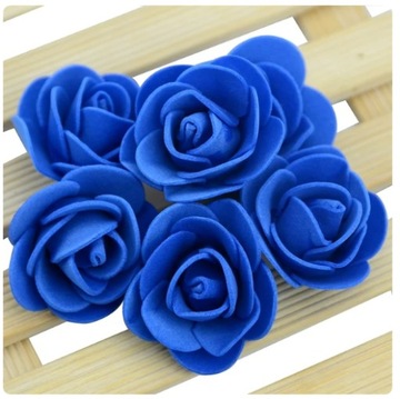 ROYALBLUE NIEBIESKIE ciemne Piankowe róże 3 CM różyczki 50 sztuk