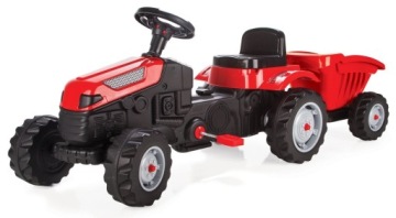 ОГРОМНЫЙ ПЕДАЛЬНЫЙ ТРАКТОР С ПРИЦЕПОМ 143см PILSAN