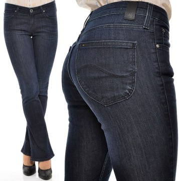 LEE spodnie FLARE skinny blue EMELLE _ W27 L33