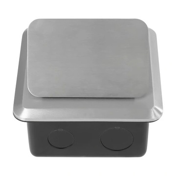 1 двойная евророзетка Access, серебристая J02, выдвижная