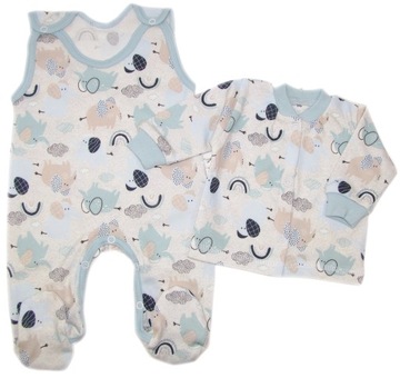 KOMPLET NIEMOWLĘCY ŚPIOCHY + KAFTANIK r.62 /78/