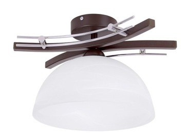Lampa sufitowa plafon żyrandol 1xE27 klosz szklany