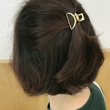 KLAMRA DO WŁOSÓW SPINKA ZŁOTA SZCZĘKA Półkole