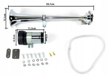СИГНАЛЬНЫЙ ГРУНТ ПНЕВМАТИЧЕСКАЯ ТРУБА ФАНФАРА КАК ГРУЗОВИК 150дБ С КОМПРЕССОРОМ 12В