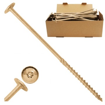WKRĘTY CIESIELSKIE DO DREWNA 8x140 TALERZOWE TORX 50szt WCT-08140 AZMET