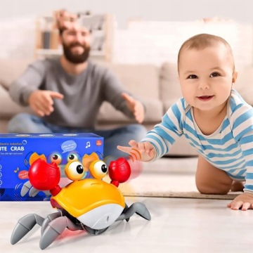 РАЗВИВАЮЩАЯ ИГРУШКА-КРАБ ДЛЯ МАЛЫШЕЙ С МУЗЫКОЙ И СВЕТОМ