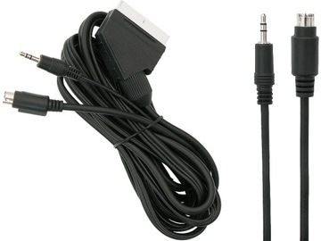 Przyłącze EURO - wtyk JACK 3,5 STEREO + S-VHS 15m