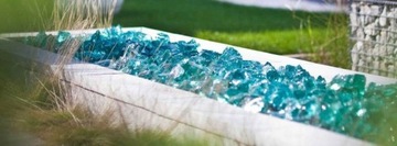 СТЕКЛОБЛОКИ БИРЮЗОВЫЙ КАМЕНЬ СТЕКЛО ДЛЯ ГАБИОНОВ 1кг СОВРЕМЕННЫЙ КРАСИВЫЙ