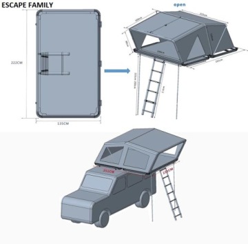 Escape Family Camping Палатка на крыше Экспедиция по бездорожью