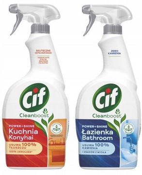 Cif Power Shine Kuchnia Łazienka spray 2 x 750 ml