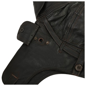 Мотоциклетная пилотская кепка MIL-TEC Коричневая кожаная M