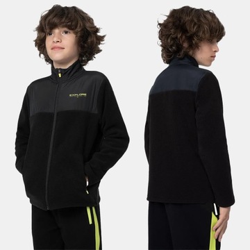 BLUZA POLAROWA CHŁOPIĘCA 4F POLAR ROZPINANY CIEPŁY SS23M040