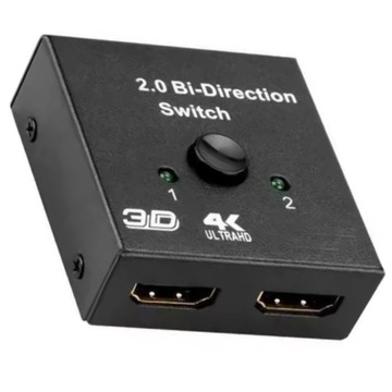 SWITCH HDMI 2.0 2X1 SPLITTER 1X2 ROZDZIELACZ PRZEŁĄCZNIK 4K/60HZ - PAWONIK