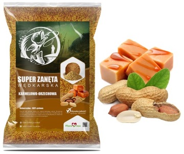 ZANĘTA WĘDKARSKA FEEDER NA RYBY KARPIA LESZCZ ORZECH KARMEL