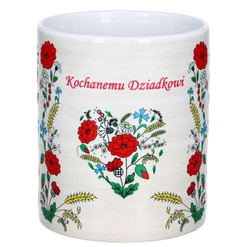Kubek haft Kociewie folk, Dzień Dziadka