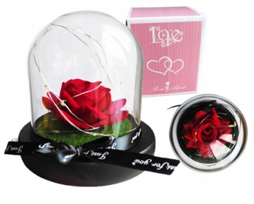 Вечная роза Светодиодный купольный декоративный цветочный ящик