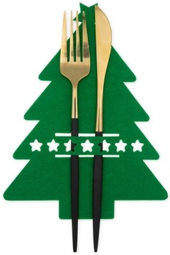 PODKŁADKI NA SZTUĆCE ETUI CHOINKA POKROWIEC 6 SZT