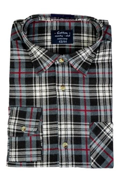 Długa flanelowa koszula robocza 4XL
