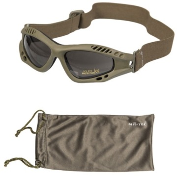 Защитные очки MIL-TEC COMMANDO Brille Air Pro, дымчато-оливковые