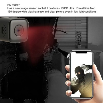 BEZPŘÍVODOVÁ MINI KAMERA HD 1080P ROZHRANÍ