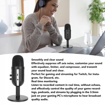 Запись в реальном времени USB-игровой микрофон Микрофон