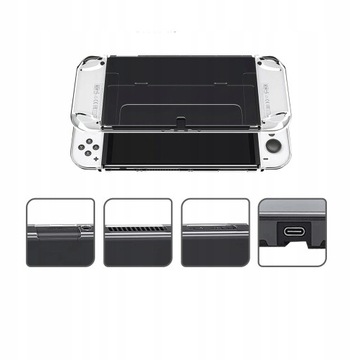 IRIS Crystal case etui na Switch OLED i joy-cony do doku przeźroczysty