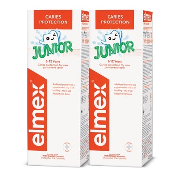 elmex JUNIOR Płyn do płukania jamy ustnej 2x400 ml