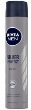 NIVEA MEN SILVER PROTECT Мужской спрей-антиперспирант 200 мл x 3 шт.