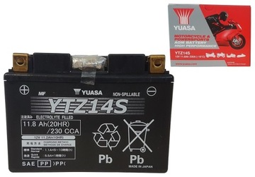 AKUMULATOR YUASA YTZ14S-BS 12V 11.8Ah 230A