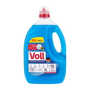 VOLL Żel do prania białego i koloru uniwersalny niemiecki DE 40 prań 3 l