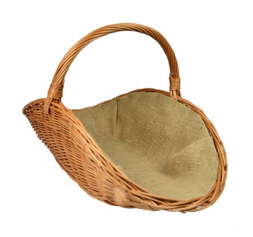 Плетеная ДЕРЕВЯННАЯ КОРЗИНА, джутовая каминная корзина